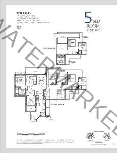 The-Lakegarden-Residences-Floor-Plan-5+Study-PH-ES1-PH